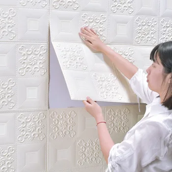 Kendinden yapışkanlı Çatı Tavan Duvar Kağıdı 3D PVC Su Geçirmez Duvar Kağıdı Oturma odası Arka Plan Dekor Sticker Çatı Tavan yapışkan kağıt