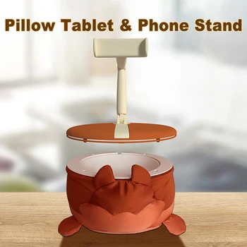 Oatsbasf Kanepe Tembel laptop standı Yatak Yastık telefon tutucu Yaratıcı Kedi Tablet Standı 360 Derece Dönebilen Klip Braketi