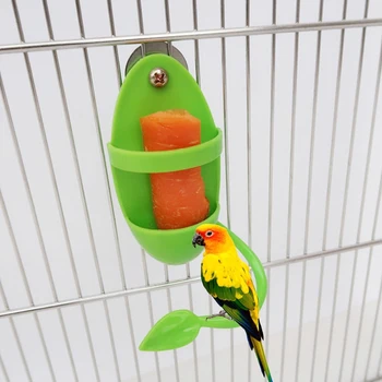 Papağan Besleyici ile Ayakta Raf Meyve Sebze Tutucu Plastik Asılı Gıda Konteyner Kafes Aksesuarları