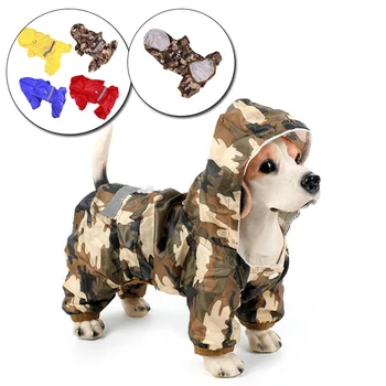 Pet Köpek yağmurluk Giysileri Köpek Rahat Kedi Yağmurluk Su Geçirmez Ceket Açık Yağmurluk Hood Giyim Tulum Pet Malzemeleri