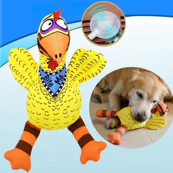 Pet Oyuncaklar Köpek Gıcırtılı Oyuncak Ravent Tavuk Tuval Bite dayanıklı Çiğnemek Oyuncak Çiftlik Tavuk Köpek Ses İnteraktif Oyuncaklar Köpek Malzemeleri