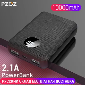 PZOZ 10000mAh Güç Bankası Çift USB iPhone14 13 12 Xiaomi Cep Telefonu Harici pil Hızlı Şarj Taşınabilir Şarj Cihazı PowerBank