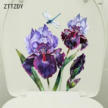 ZTTZDY 21.6 CM×24 CM Yusufçuk Iris WC Tuvalet Çıkartmalar Klasik Desen Ev oda duvar dekorasyonu T2-0836