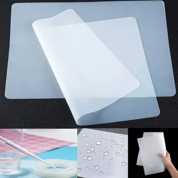 Şeffaf Silikon Ped Şeffaf Mat Reçine Ped DIY UV Epoksi Zanaat Yapma Aracı kaymaz Isıya Dayanıklı Yeniden Kullanılabilir Yapışkan Plaka